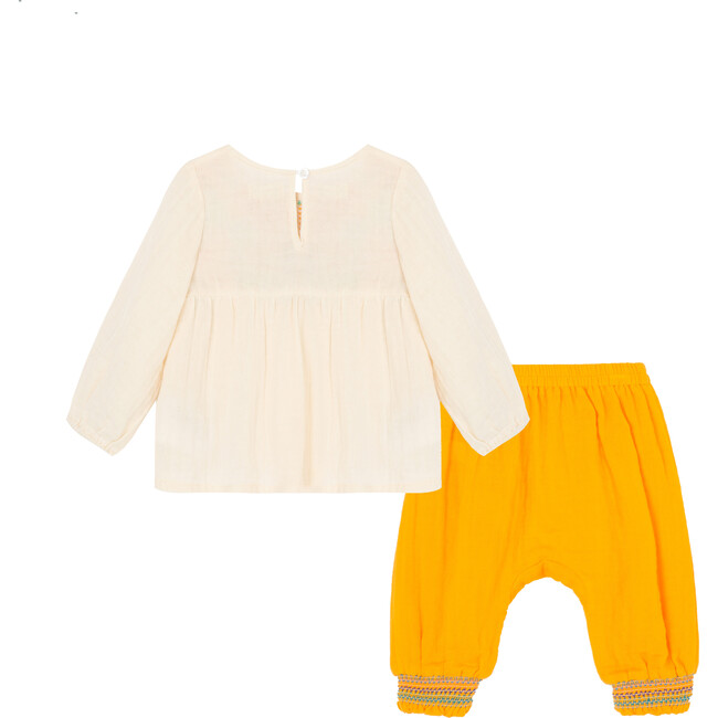 Zen Embroidery Gauze Set, Off-White - Mixed Apparel Set - 2