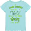 Lucky Four Leaf Clover Tee, Blue - T-Shirts - 2