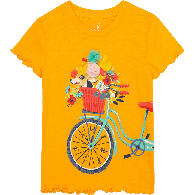 Bicycle Puppy Jersey Tee, Yellow