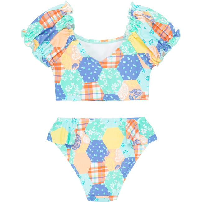 Patchwork 2-Piece Swimsuit, Multicolors - Two Pieces - 5