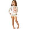 Smile Sunshine Rashguard 2-Piece Set, Floral - Two Pieces - 2