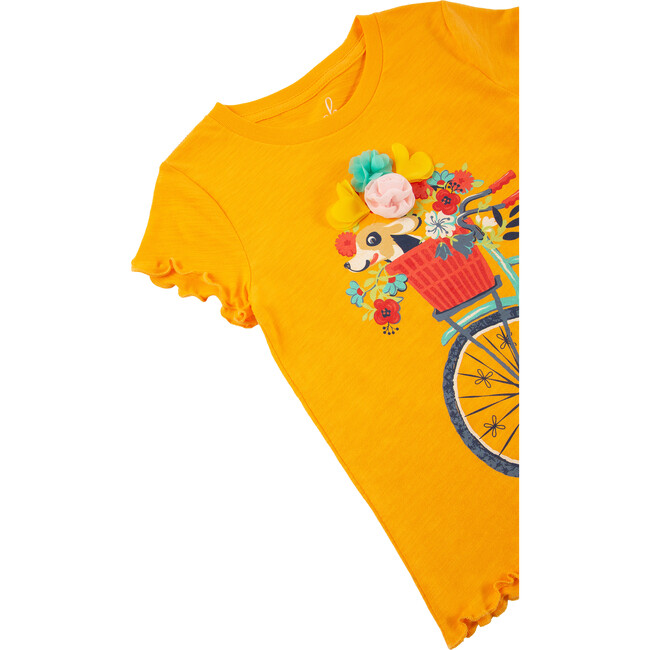 Bicycle Puppy Jersey Tee, Yellow - T-Shirts - 3