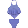 Embroidered Handkerchief 2-Piece Swimsuit, Purple - Two Pieces - 5