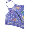 Embroidered Handkerchief 2-Piece Swimsuit, Purple - Two Pieces - 6 - thumbnail