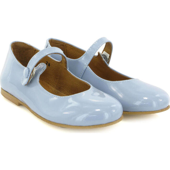 Patent Leather Mary Jane Ballerina, Sky Blue - Mary Janes - 4