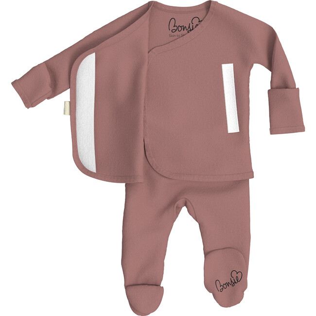 Bonsie Skin to Skin Footie, Blush - Footie Pajamas - 2