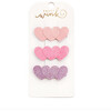 Triple Heart Clip Set, Multicolors - Hair Accessories - 1 - thumbnail