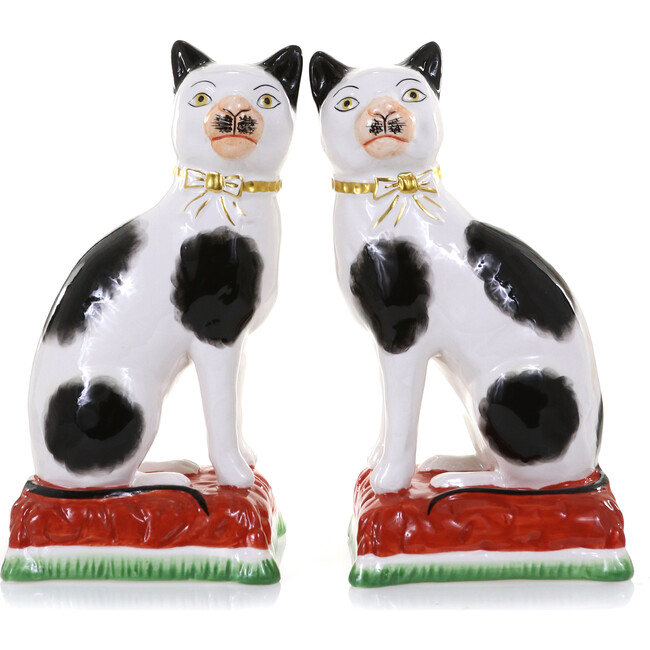 Staffordshire Cat Sculpture, Set of 2 - Accents - 1
