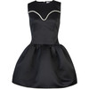 Women's Noaki Sleeveless Satin Puff Mini Skirt Dress, Black - Dresses - 1 - thumbnail