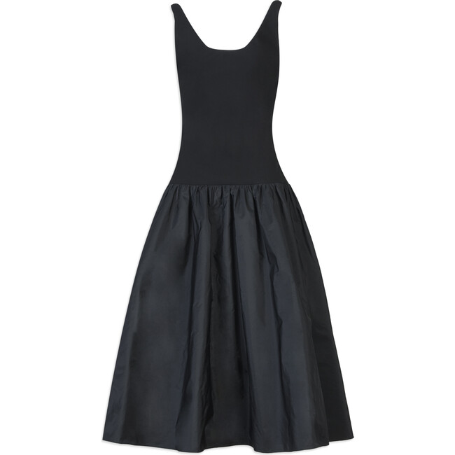Women's Inessa Drop Waist Taffeta Skirt Dress, Black - Dresses - 1