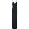 Women's Dasha Low-Back Column Gown With Crossed Tie Straps, Black - Dresses - 1 - thumbnail