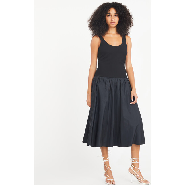 Women's Inessa Drop Waist Taffeta Skirt Dress, Black - Dresses - 2