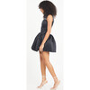 Women's Noaki Sleeveless Satin Puff Mini Skirt Dress, Black - Dresses - 4 - thumbnail