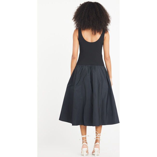 Women's Inessa Drop Waist Taffeta Skirt Dress, Black - Dresses - 5