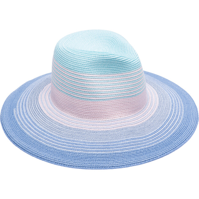 Women's Emmanuelle Fedora, Aqua And Pale Pink - Hats - 1
