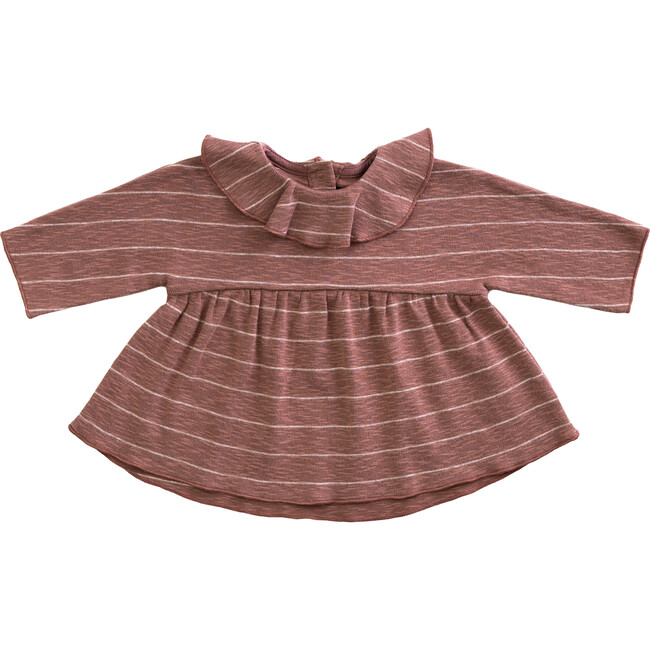 Striped Frill T-Shirt, Purplewood - Tees - 1