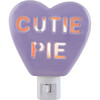 Ceramic Candy Heart Cutie Pie Purple Nightlight - Accents - 1 - thumbnail