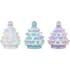 Set of 3 Ceramic Miniature Trees with Easter Egg Toppers - Accents - 1 - thumbnail
