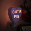 Ceramic Candy Heart Cutie Pie Purple Nightlight - Accents - 2