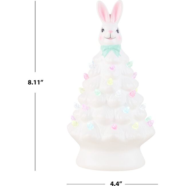 8" Ceramic Easter Bunny, White Tree - Accents - 3
