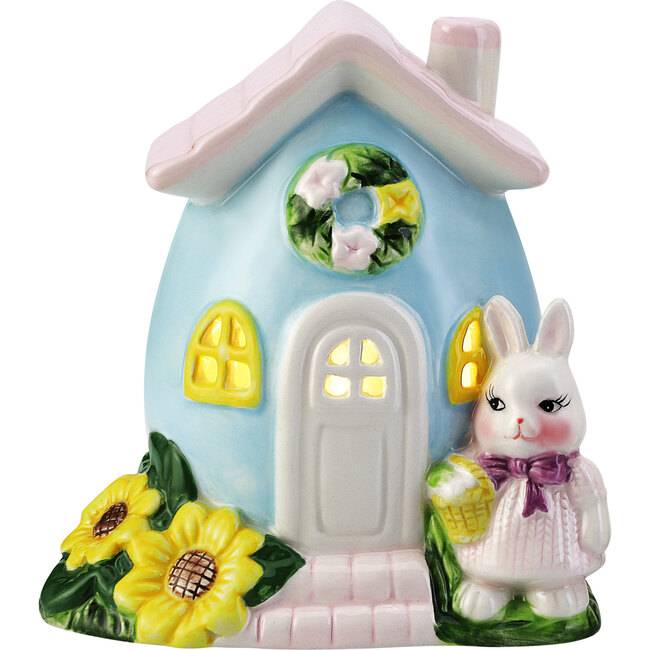 Set of 2 Ceramic Bunny Cottages - Accents - 4