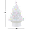 13" Ceramic Easter Bunny, White Tree - Accents - 3