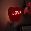 Ceramic Candy Heart Love Red Nightlight - Accents - 2