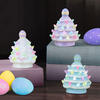 Set of 3 Ceramic Miniature Trees with Easter Egg Toppers - Accents - 2