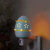 Ceramic Easter Egg Blue Nightlight - Accents - 2