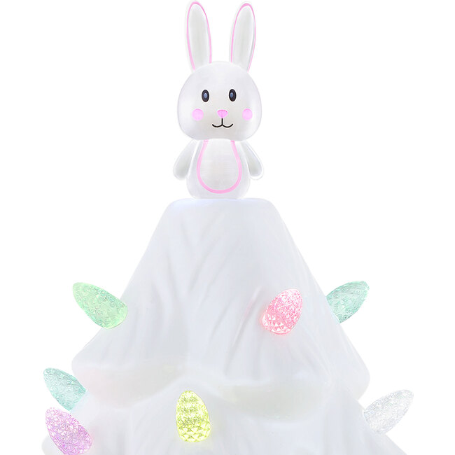 13" Ceramic Easter Bunny, White Tree - Accents - 4