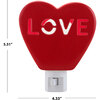 Ceramic Candy Heart Love Red Nightlight - Accents - 3