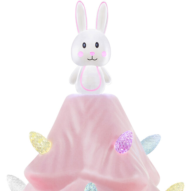 Ceramic Easter Bunny, Pink Tree - Accents - 4