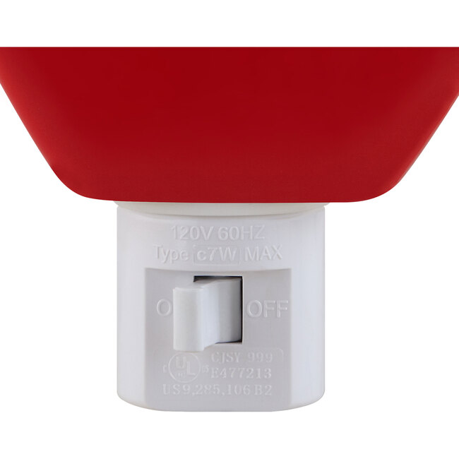 Ceramic Candy Heart Love Red Nightlight - Accents - 5
