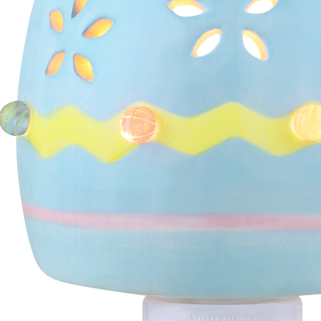 Ceramic Easter Egg Blue Nightlight - Accents - 5
