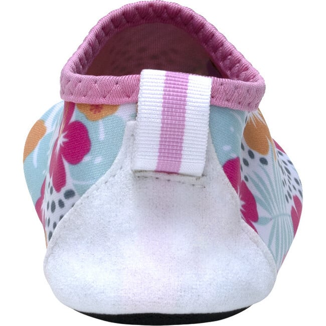 Tropical Hibiscus Water Booties, White - Booties - 4