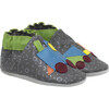 Train Blocks Booties, Grey - Booties - 1 - thumbnail