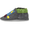 Train Blocks Booties, Grey - Booties - 2
