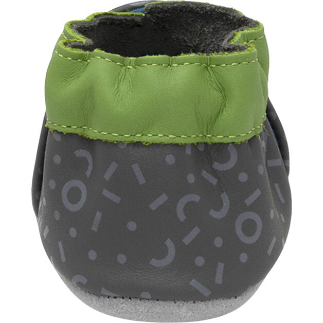 Train Blocks Booties, Grey - Booties - 4