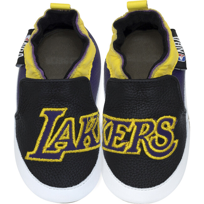 Lakers Logo Booties, Yellow & Purple - Booties - 6