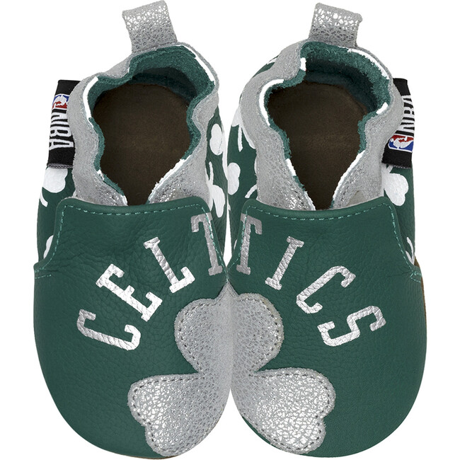 Celtics Shamrock Patch, Green & Silver - Booties - 6