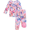Lyric Tie Front Ruffled Kimono, Pink - Mixed Apparel Set - 1 - thumbnail
