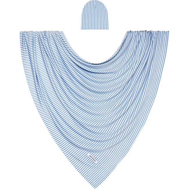 Harrison Infant Swaddle and Beanie Set, Blue - Mixed Apparel Set - 1