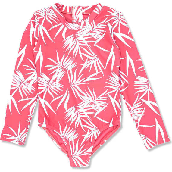 Wave Chaser 4-Way Stretch Surf Suit, Pink And White
