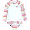 Surf Babe Long Sleeve Baby Ruffle Set, Multicolors And White - Two Pieces - 1 - thumbnail