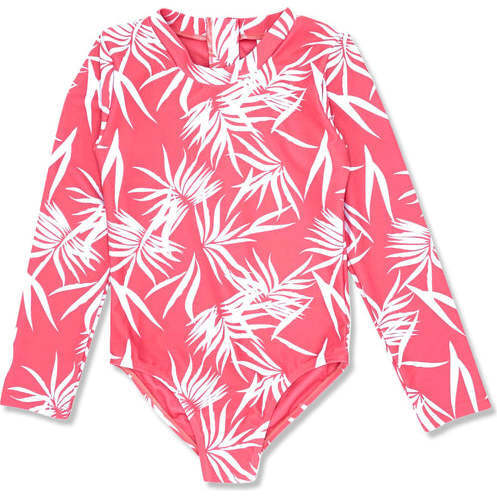 Wave Chaser Baby 4-Way Stretch Surf Suit, Pink And White