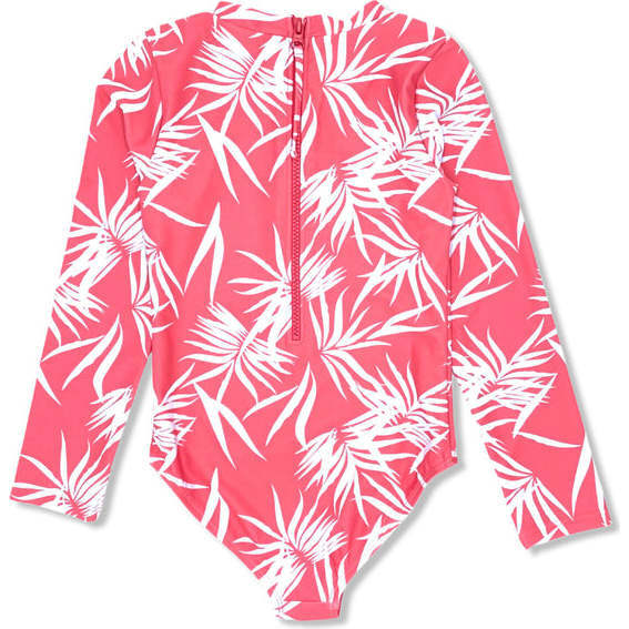 Wave Chaser 4-Way Stretch Surf Suit, Pink And White - One Pieces - 2