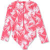 Wave Chaser 4-Way Stretch Surf Suit, Pink And White - One Pieces - 2 - thumbnail