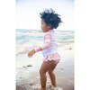 Surf Babe Long Sleeve Baby Ruffle Set, Multicolors And White - Two Pieces - 2