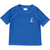 Twin Peaks Short Sleeve Baby Rash Top, Blue - Rash Guards - 1 - thumbnail