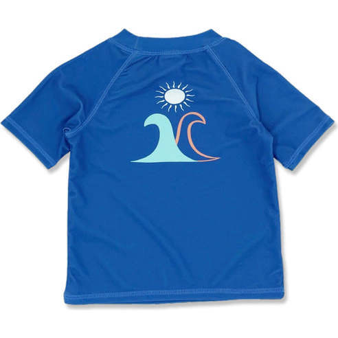 Twin Peaks Short Sleeve Baby Rash Top, Blue - Rash Guards - 2